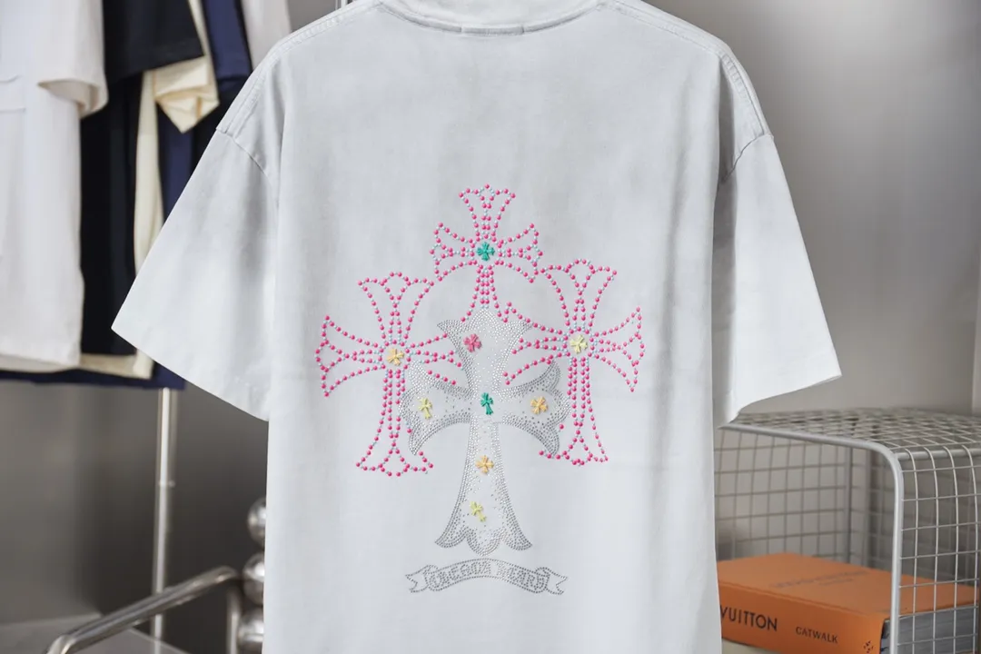 Ch*ome Hearte 26SS New Arrival logo 100% 32 1X 1 ：Black/White/Blue Size：S/M/L/XL